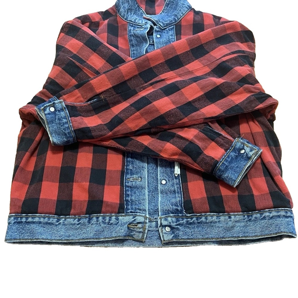 Vintage Levi’s 70417 Type III Trucker Jacket Buffalo Plaid Liner USA Medium - Picture 11 of 15